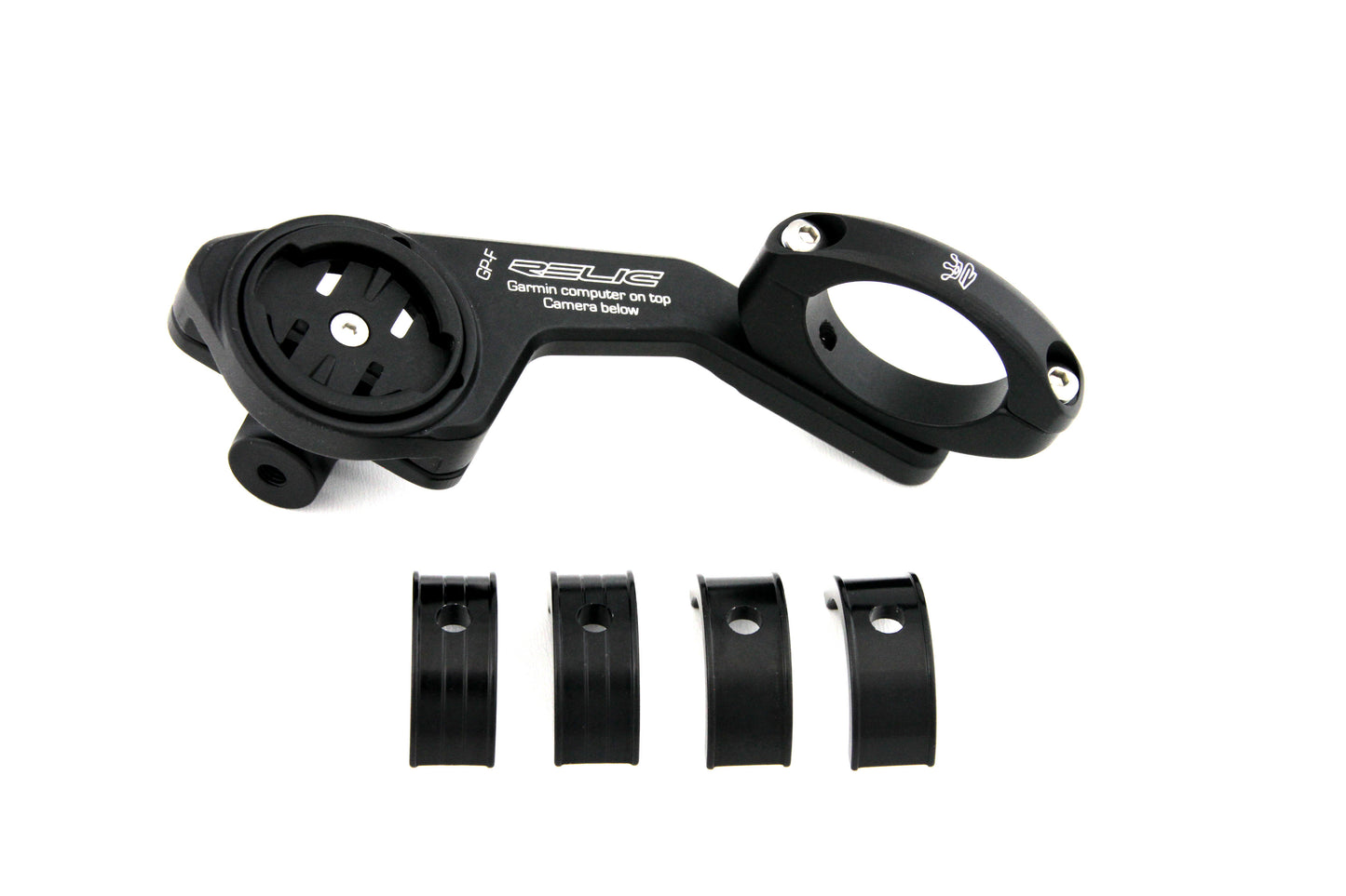 Relic Bicycle Action Camera Handlebar Mount Combo for Gopro and Garmin - Black