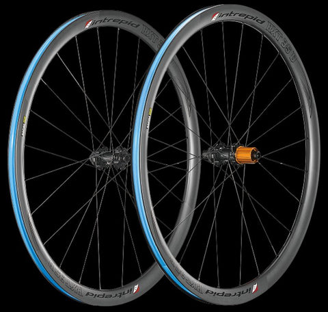 Intrepid Handcrafted Carbon Fiber Road Bike Wheelset 700c 35mm Depth Disc Brake