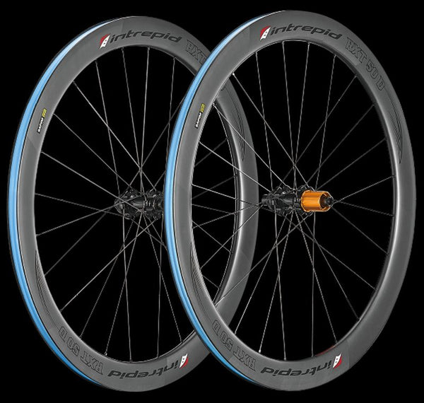 Intrepid Handcrafted Carbon Fiber Road Bike Wheelset 700c 50mm Depth Disc Brake